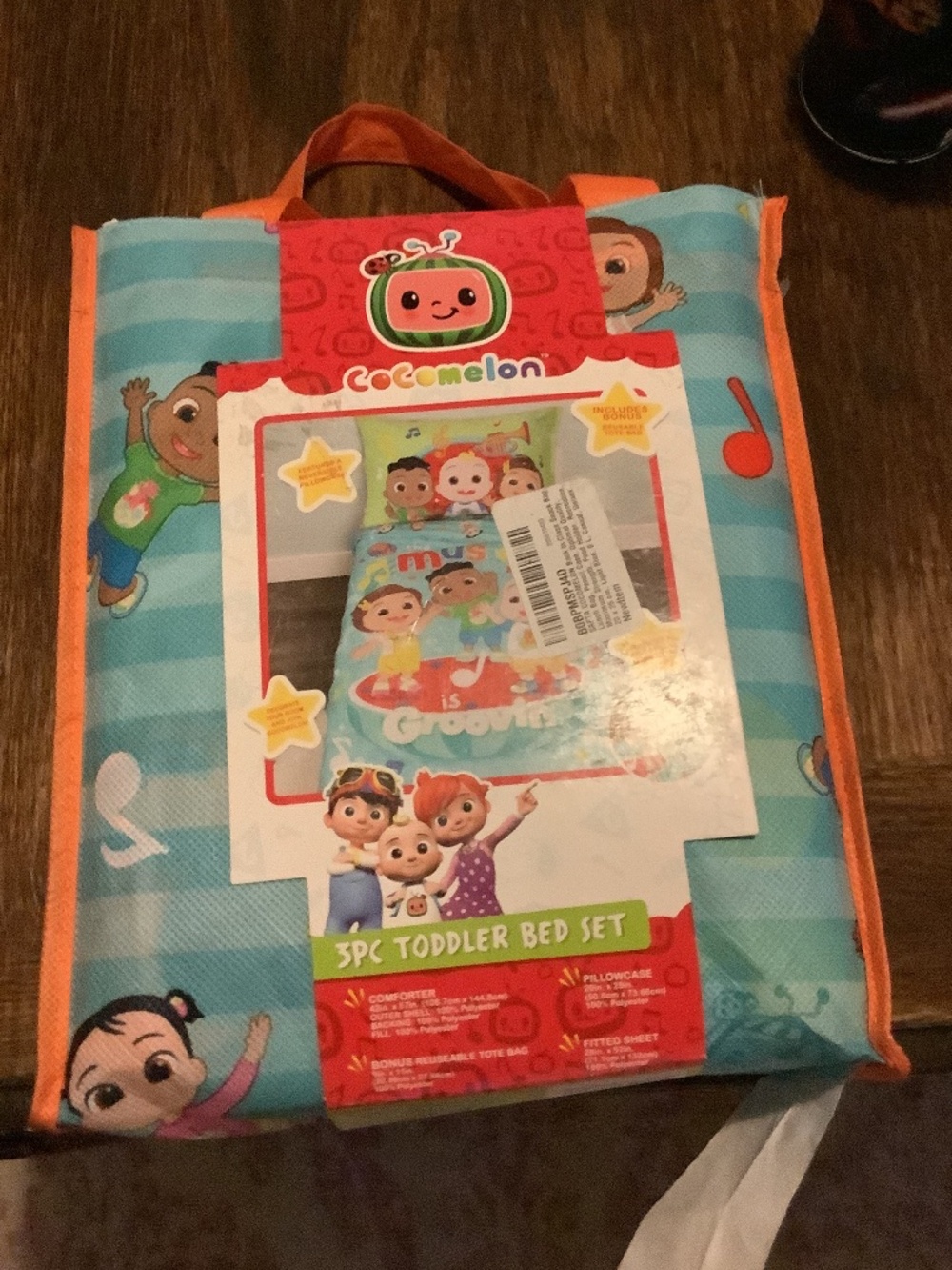 Coco melon 3 pc toddler bed set